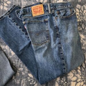 Levi's Blue Straight Jeans with Vintage Fading